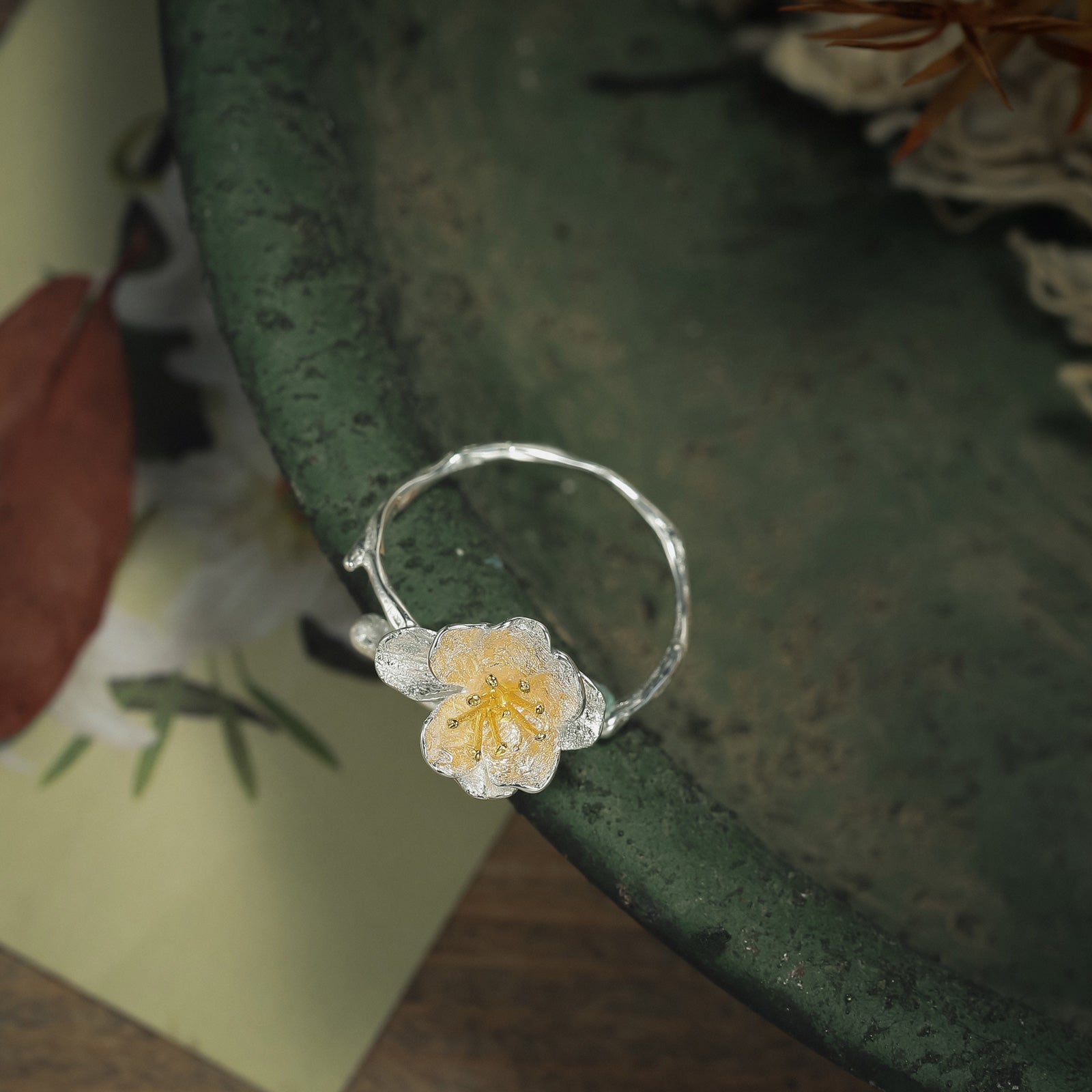 Begonia Sterling Silver Ring  