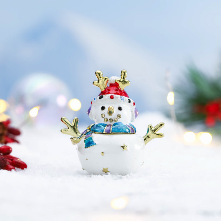 Blink Winter Snowman Christmas Jeweled Trinket Box