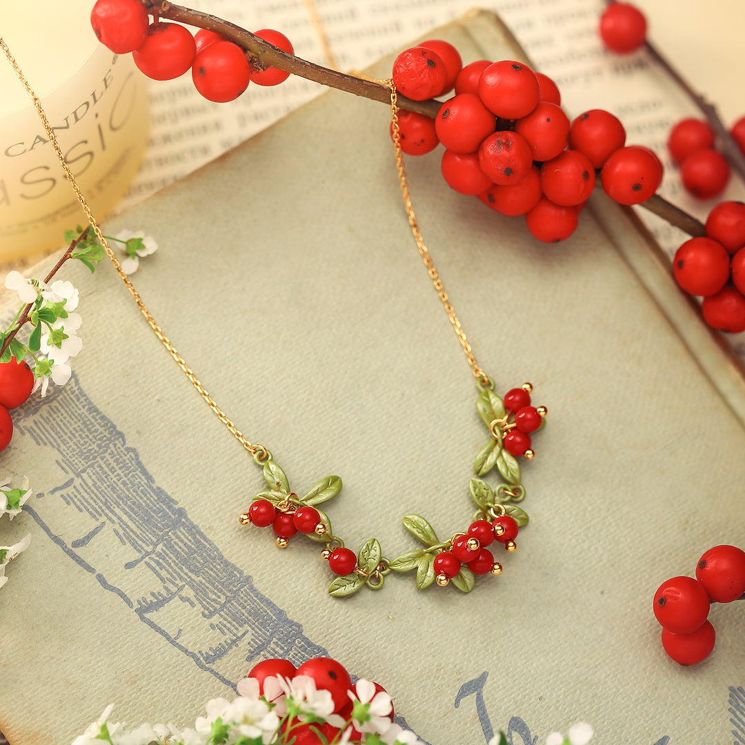 Cranberry Natural Stone Necklace