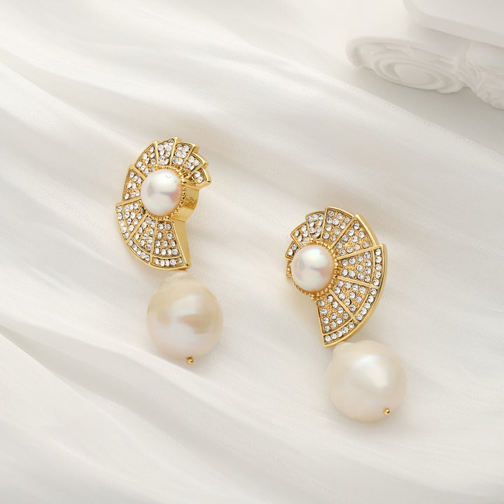 Shell Pearl Earrings Ocean Jewelry