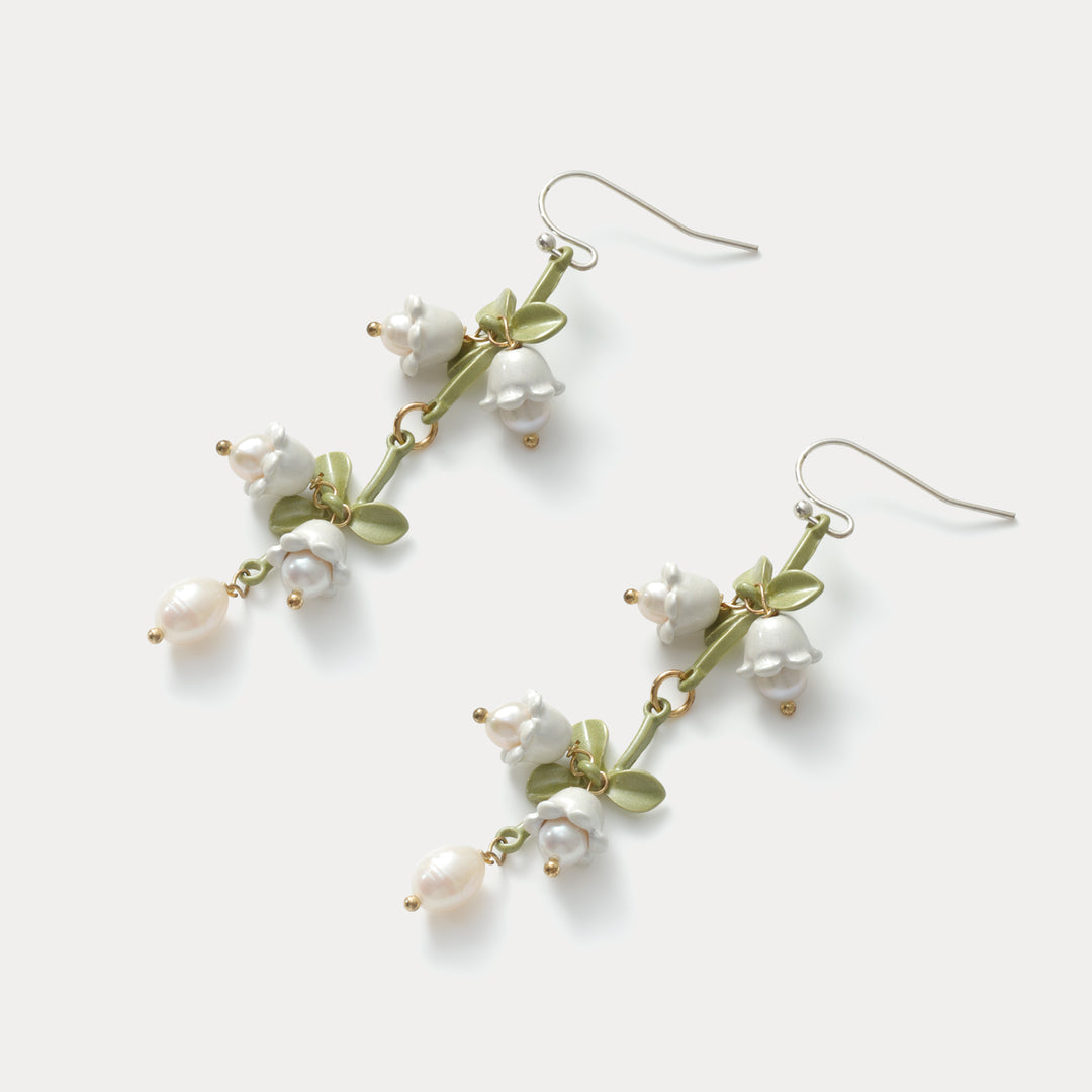 Lily of the Valley Pendientes