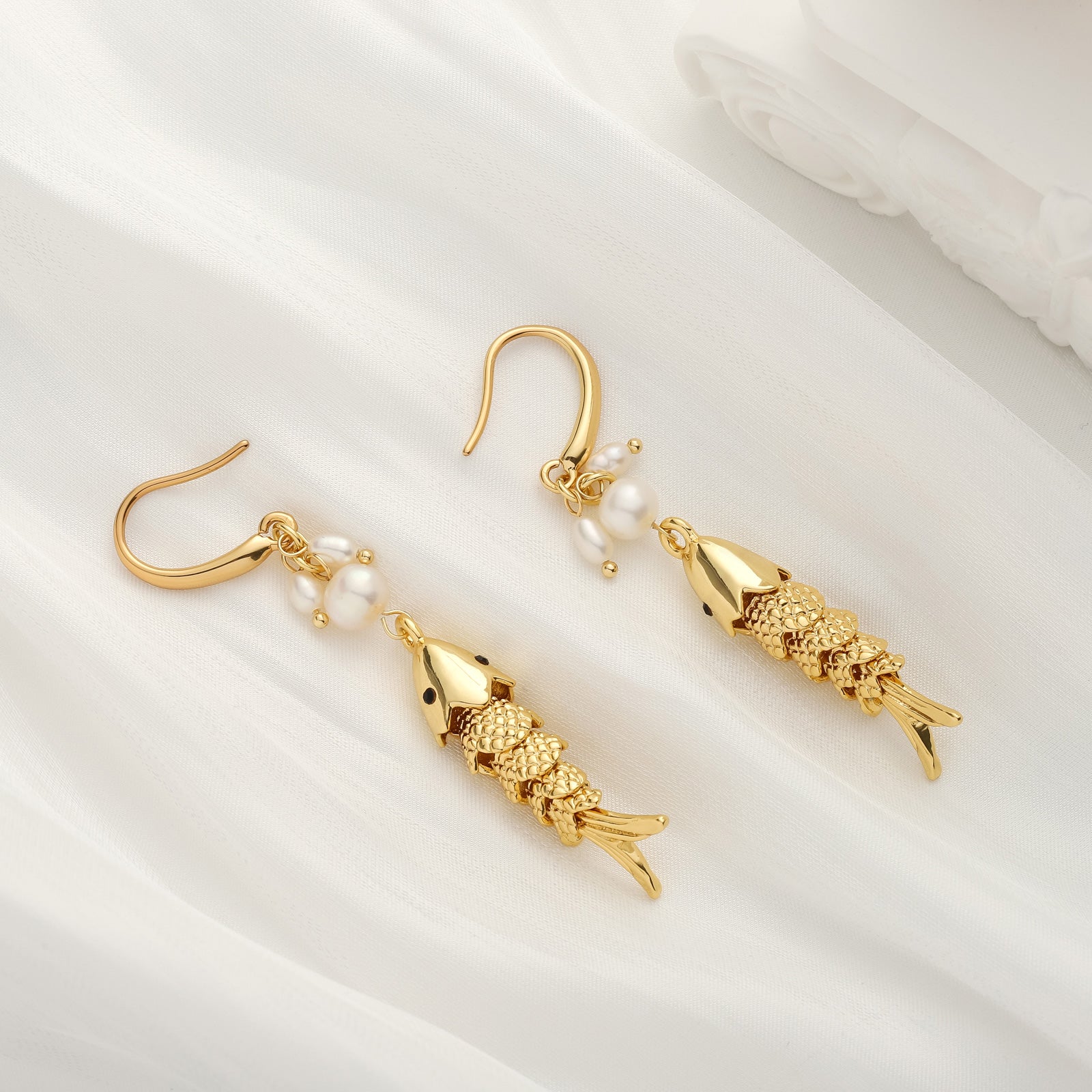 Koi Fish Pearl Earrings