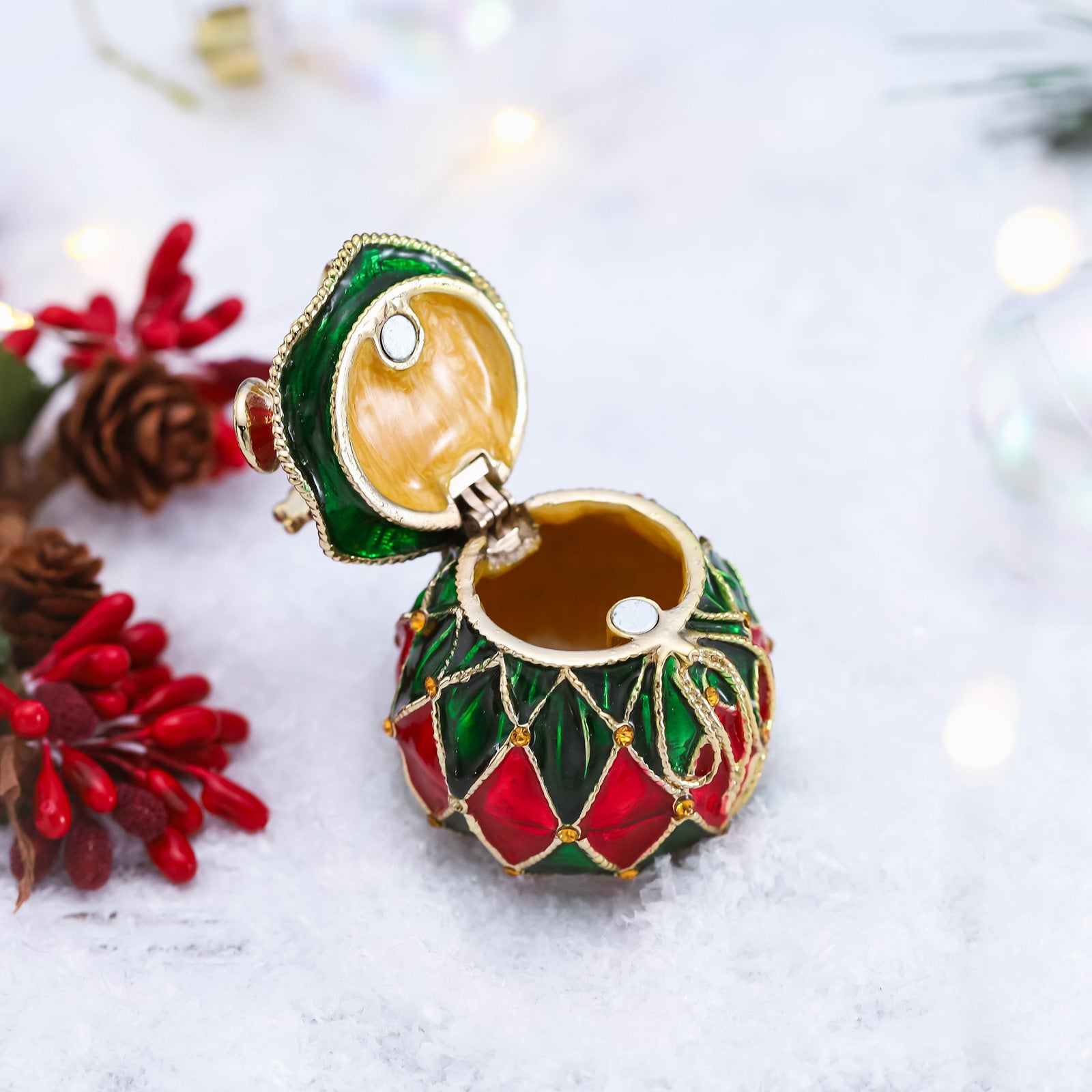 Box di gioielli per borse fortunate di Natale