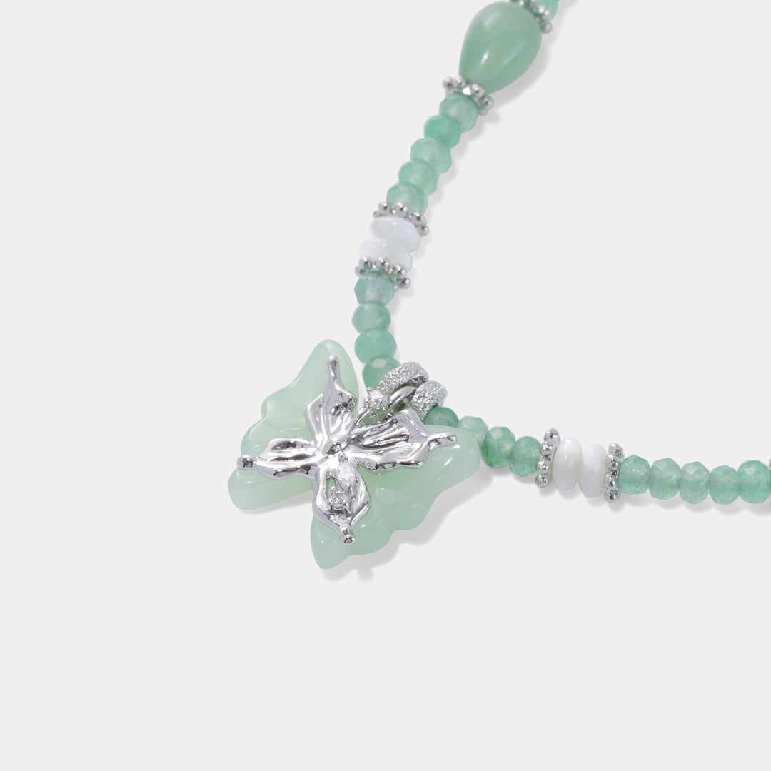 Selenichast Jade Butterfly Necklace