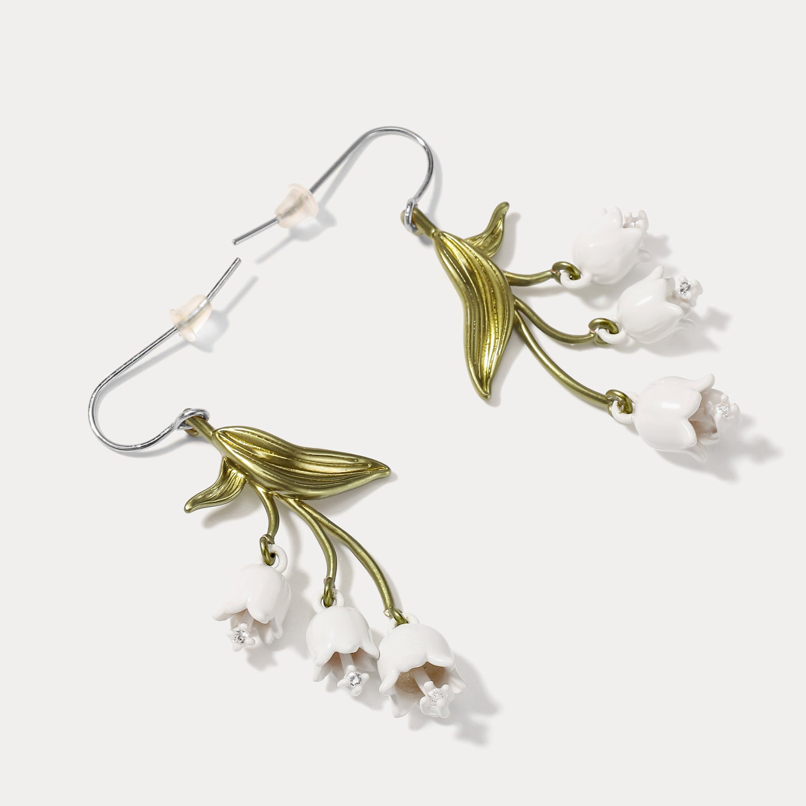 Bell Orchid Diamond Earrings