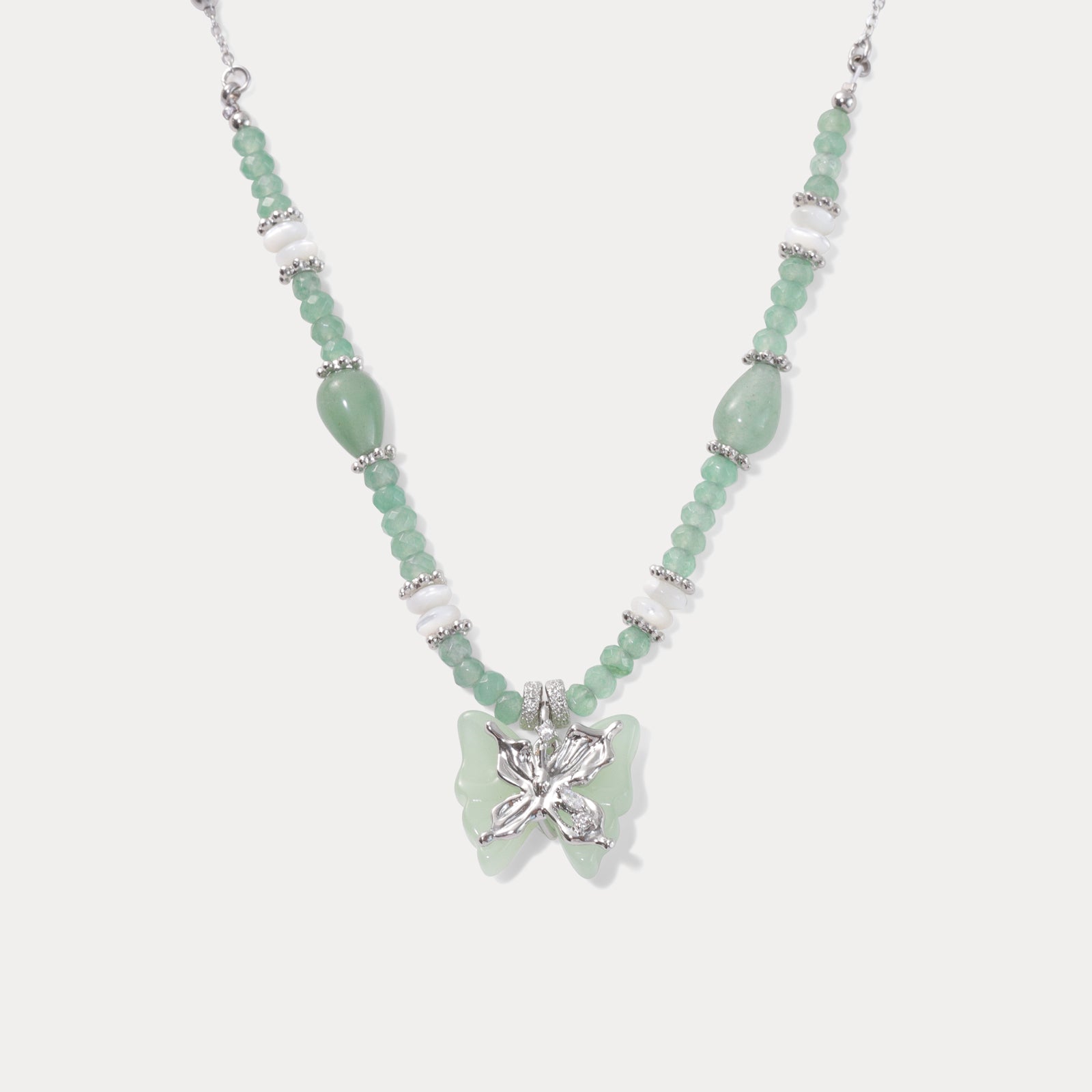 Natural Jade orders Butterfly Pendant Necklace