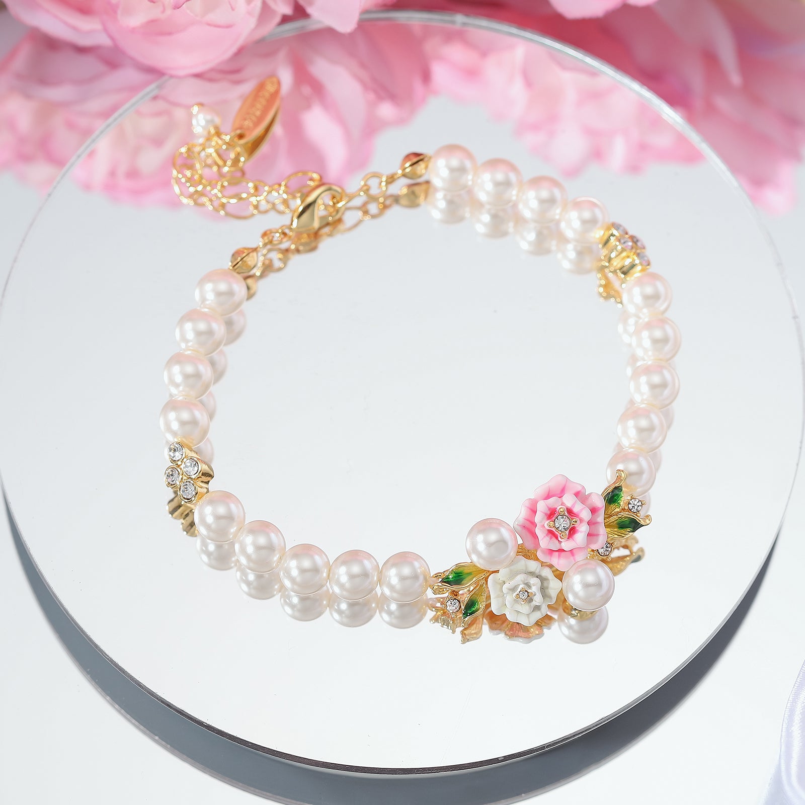 Wild Rose Pearl Zircon Bracelet