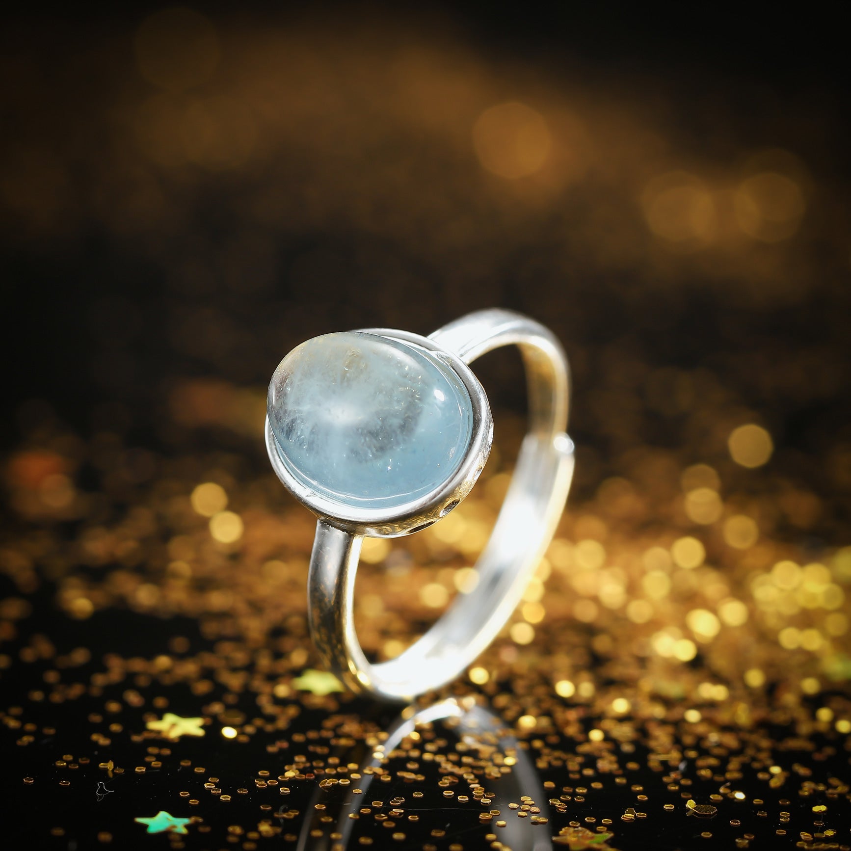 Oval Ocean Unique Wedding Rings