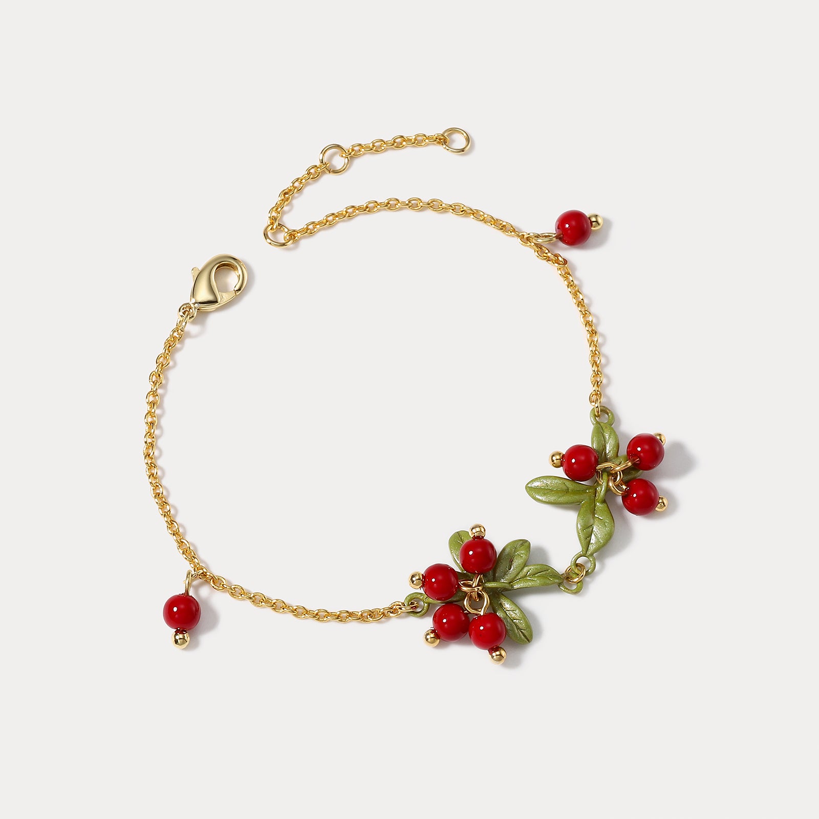 Cranberry Charm Bracelet