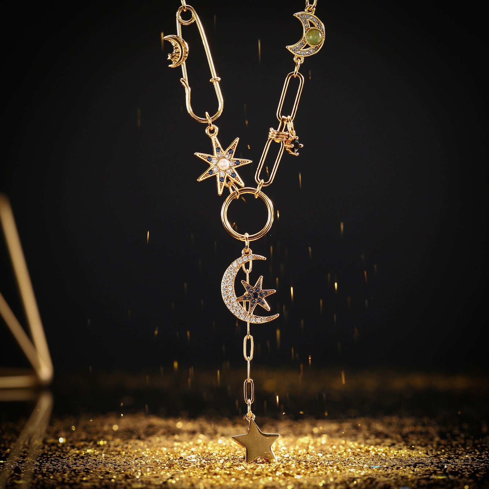 Guardian of the Stars and Moon Compass Necklace