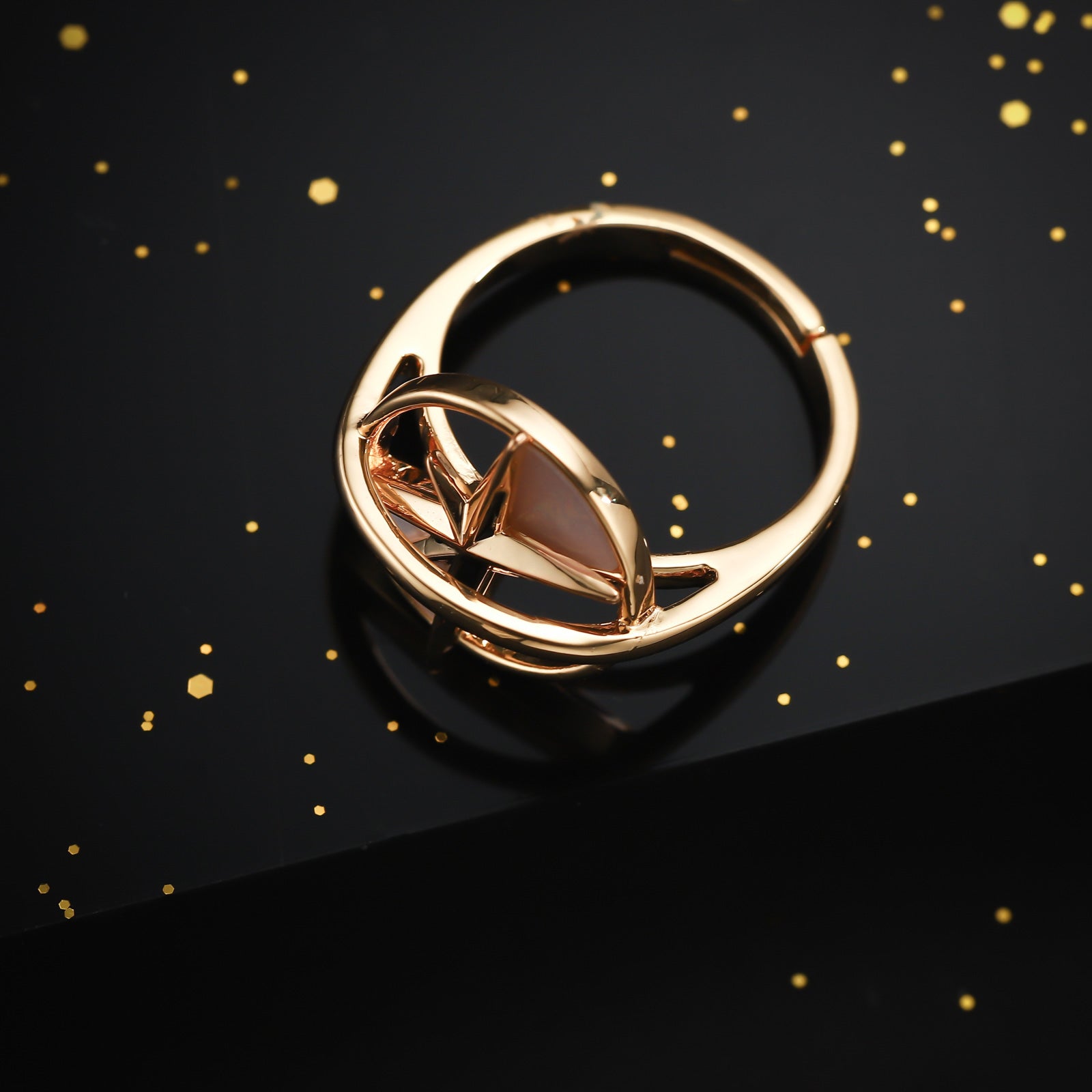Sphere North Star Sparkly Ring