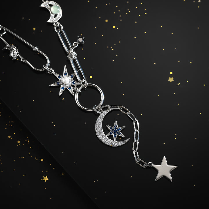 Guardian of the Stars and Moon Y Necklace