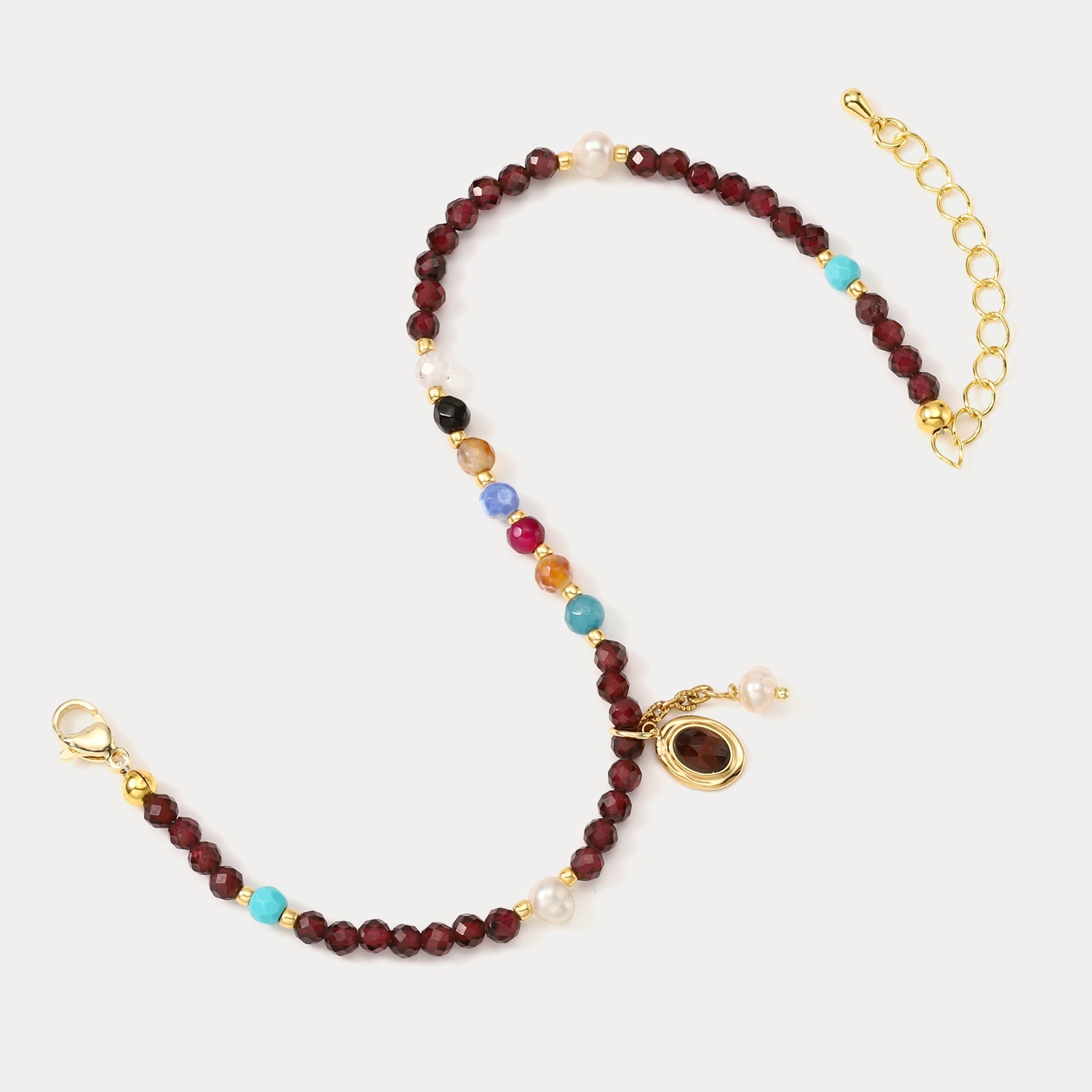 Agate Beaded Anklet