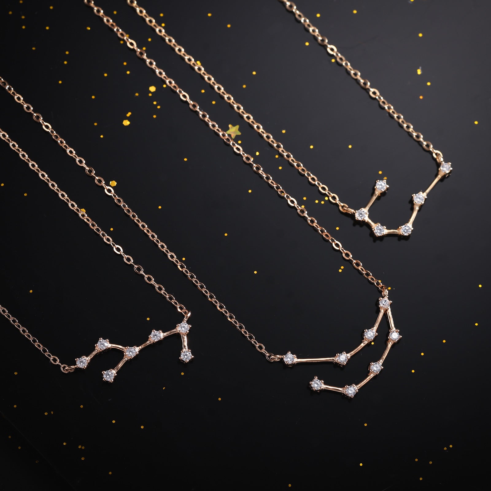 Rose Gold Constellation Necklace Set