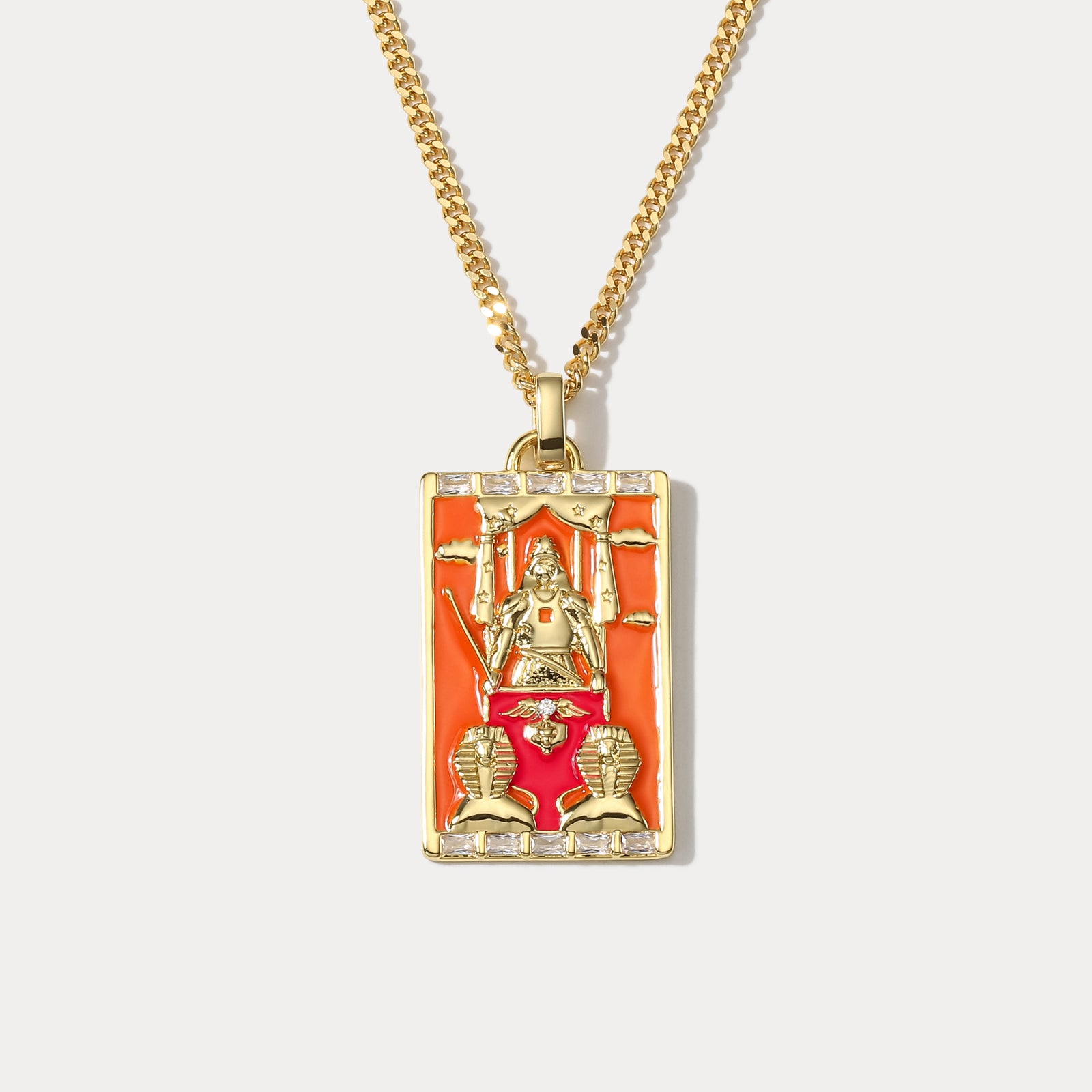 Tarot Charm 18k Gold Necklace