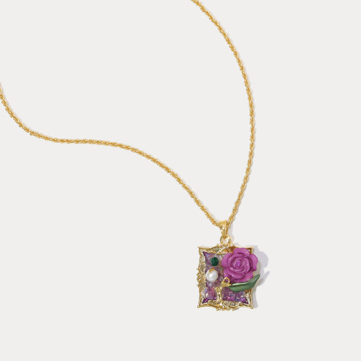 Selenichast Rose Pendant Necklace