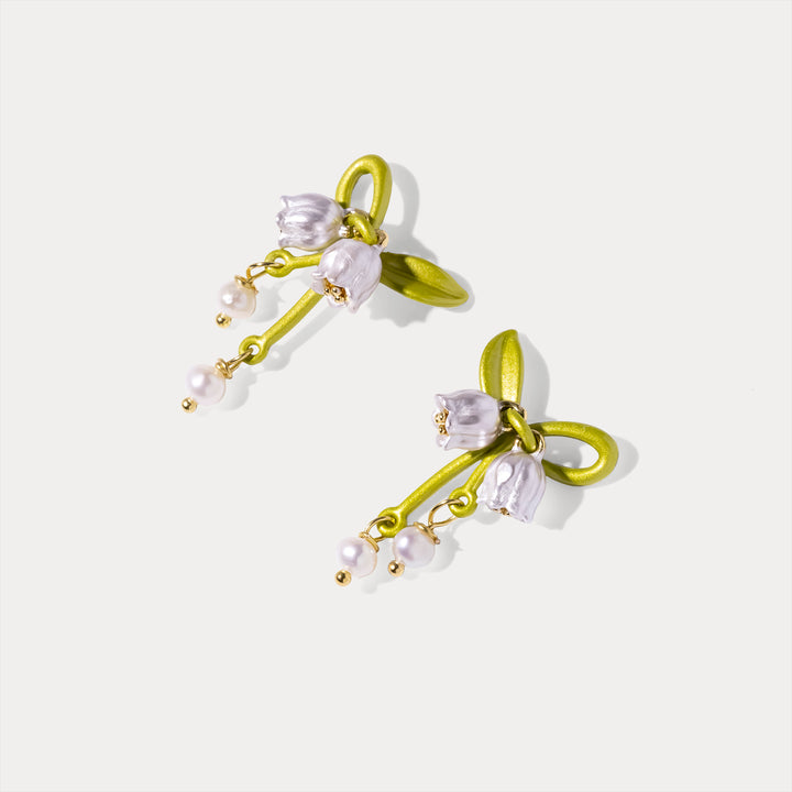 Lily of the Valley Bow Earrings Selenichast