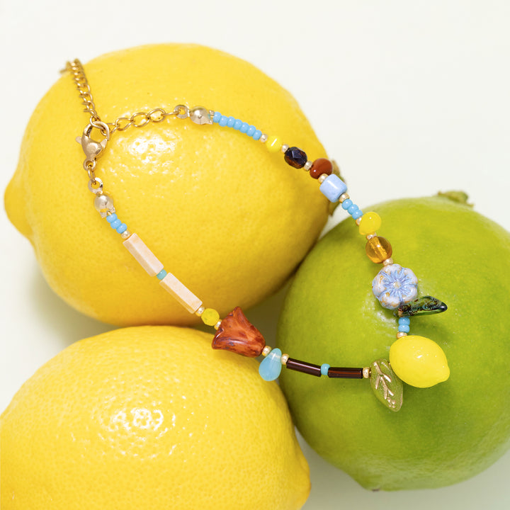 Colorful Lemon Beaded Bracelet