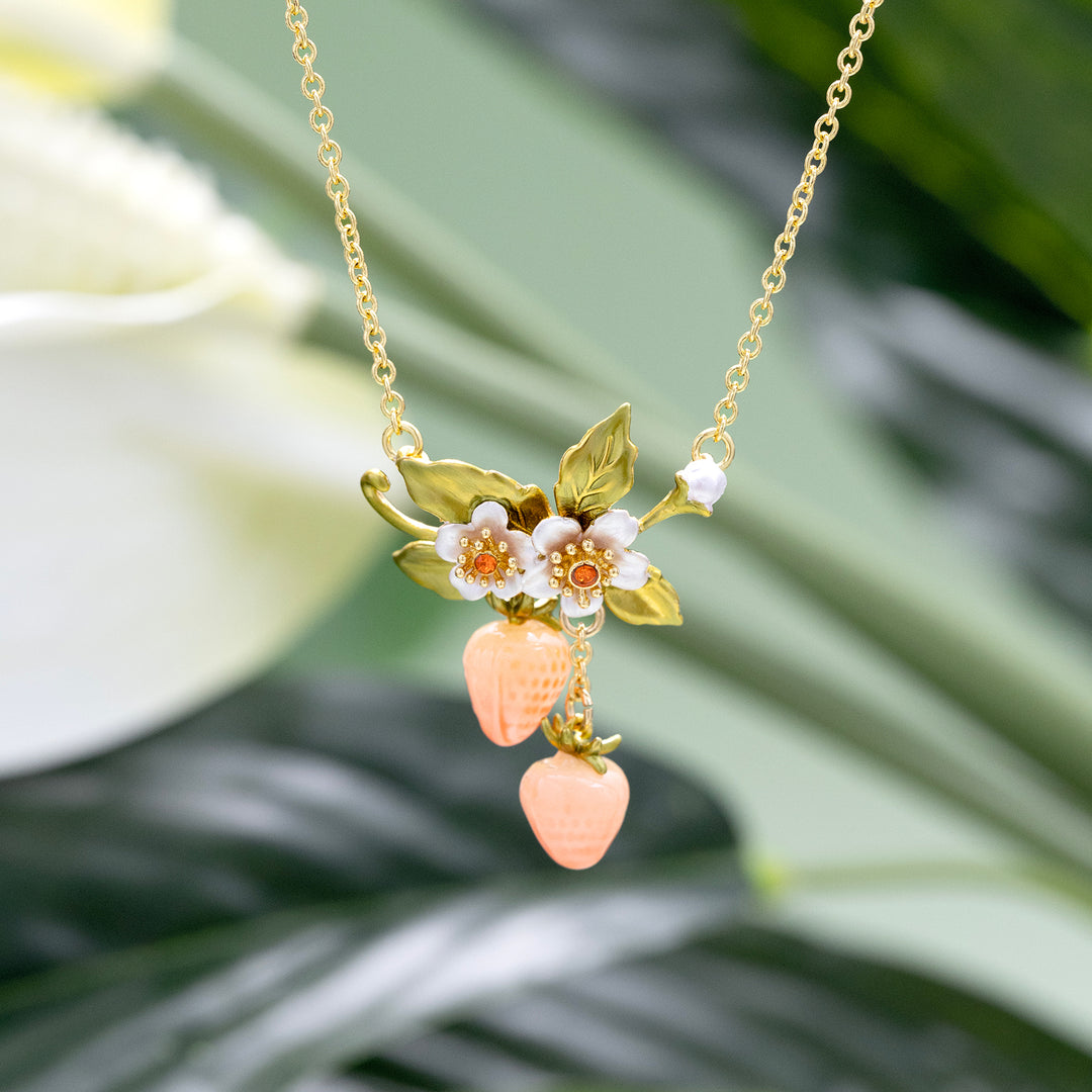 Selenichast Strawberry Necklace Fruit Necklace