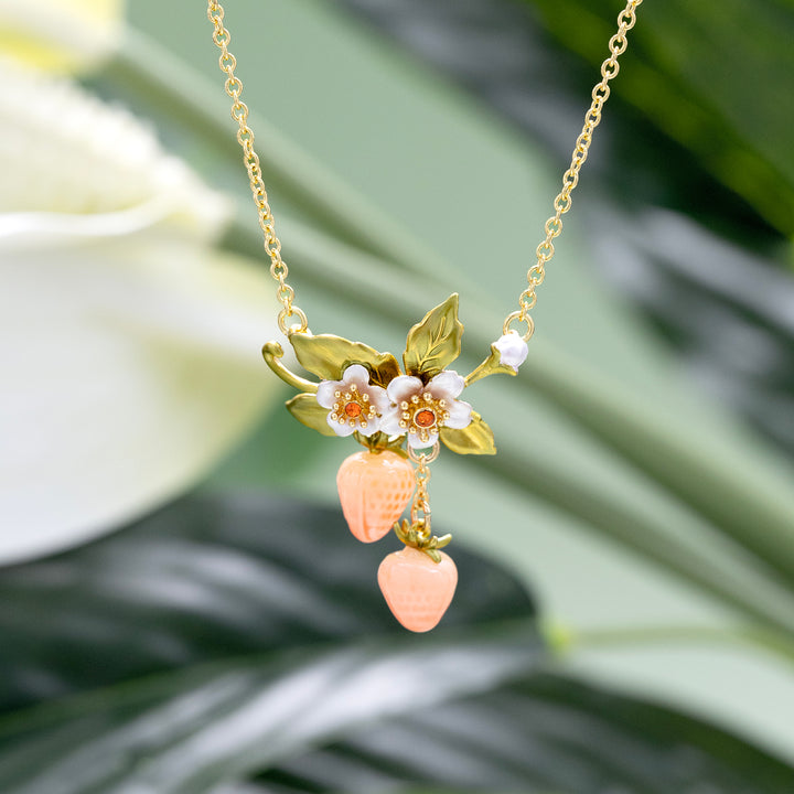 Selenichast Strawberry Necklace Fruit Necklace