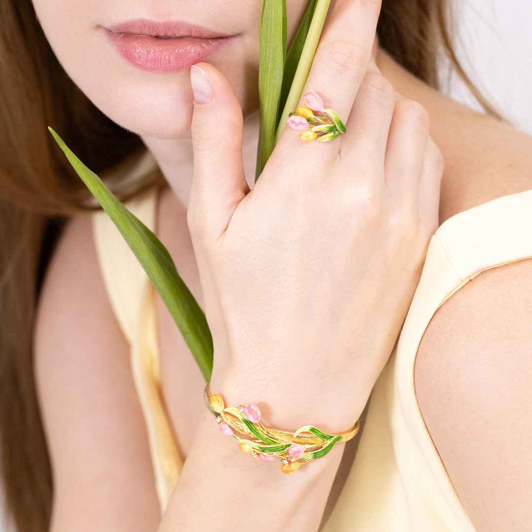 Enamel Tulip Ring