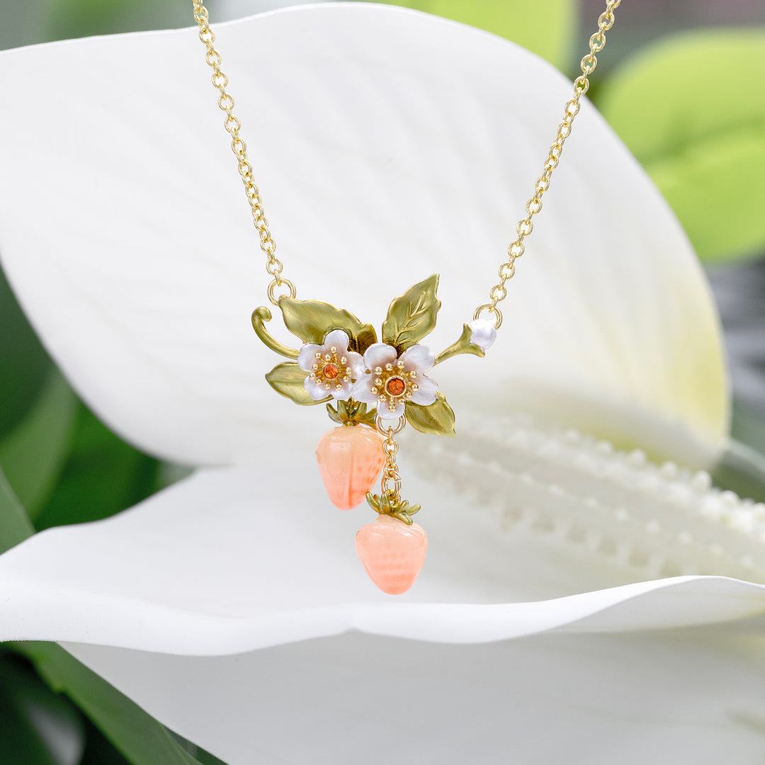 Strawberry Necklace Summer Jewelry Selenichast