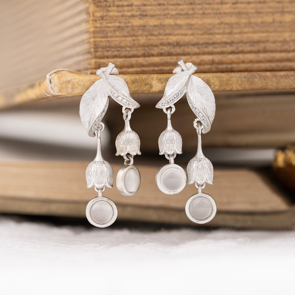 Selenichast Silver Lily of the valley Earrings