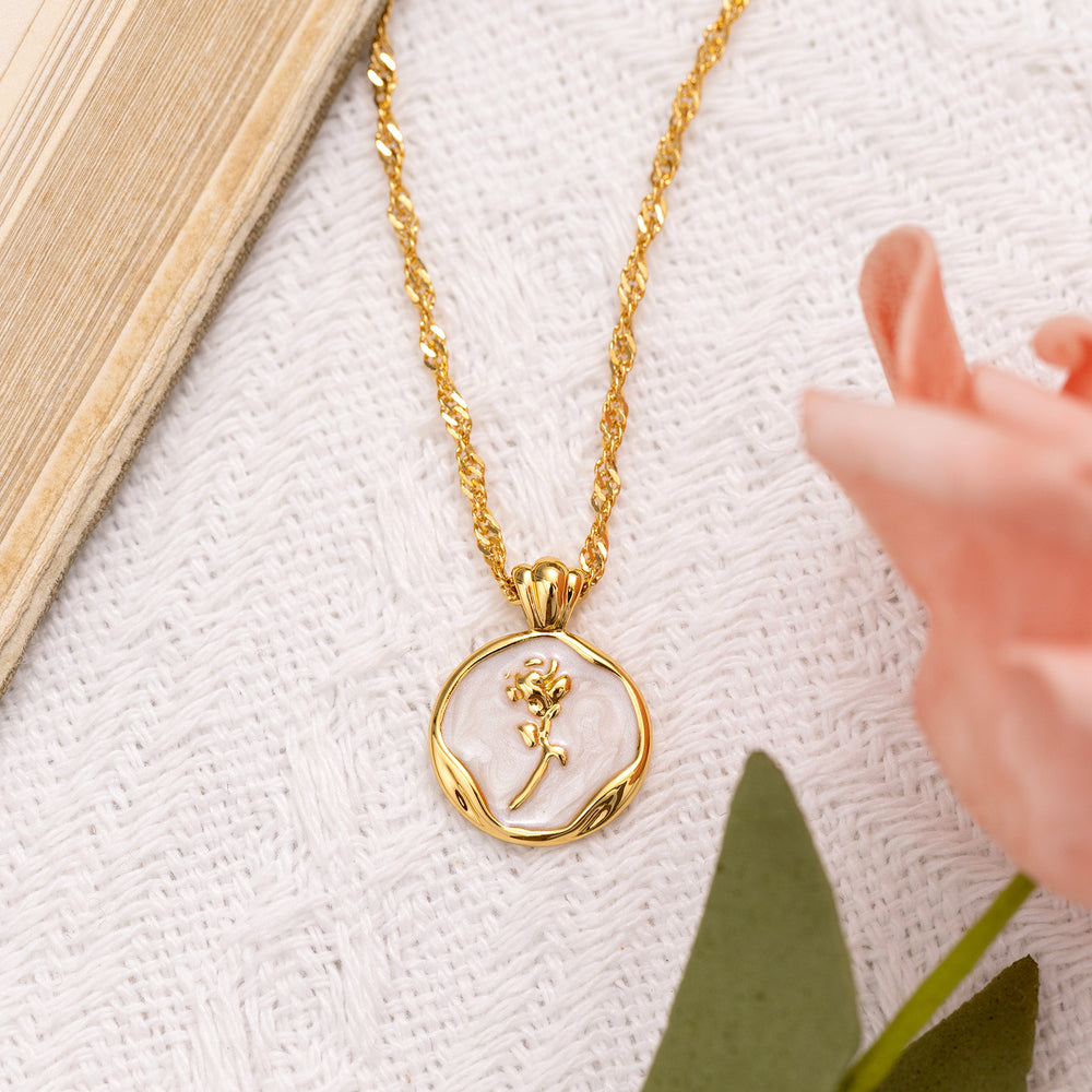 Selenichast Rose Pendant Necklace 