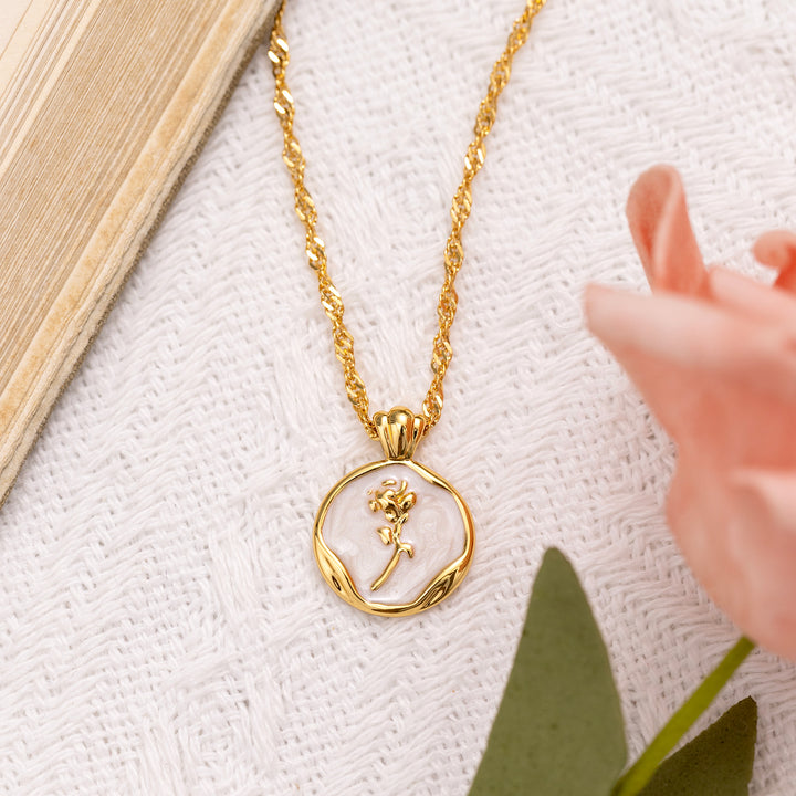 Selenichast Rose Pendant Necklace 