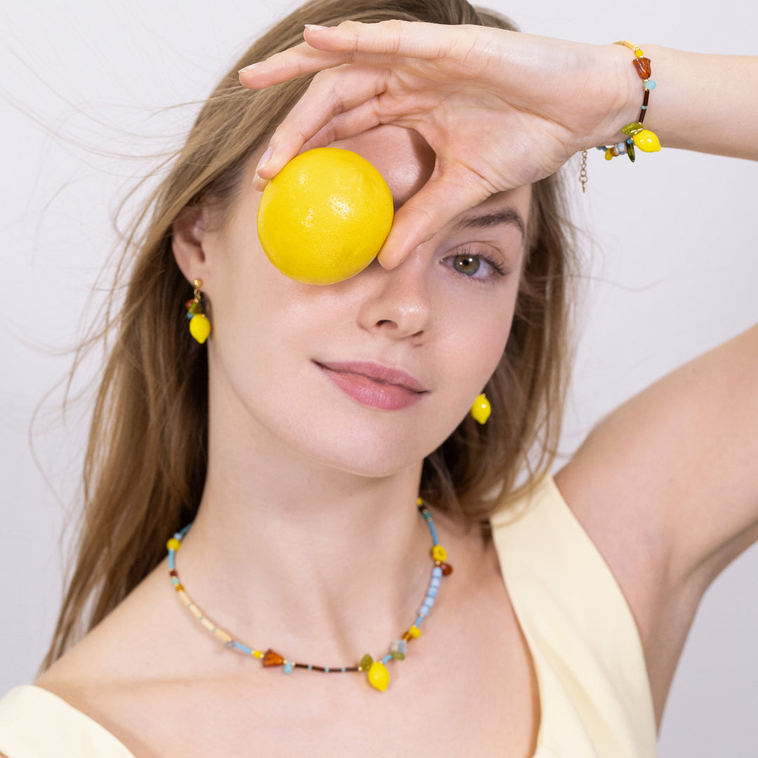 Lemon Beaded Nature Inspired Jewelry