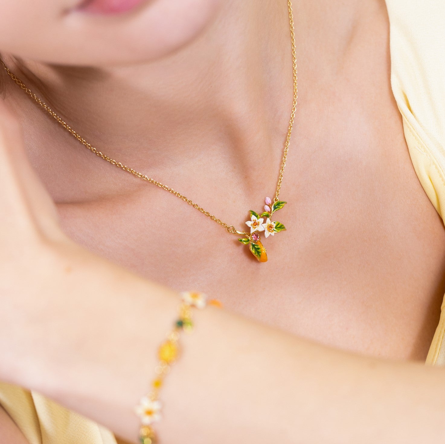 Orange Blossom Necklace Gold Necklace