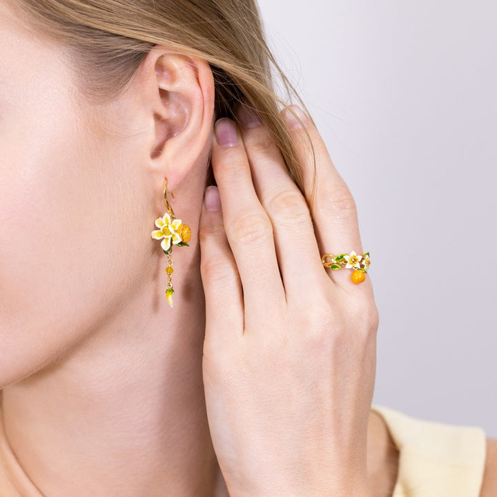 Orange Blossom Earrings Gold Jewelry