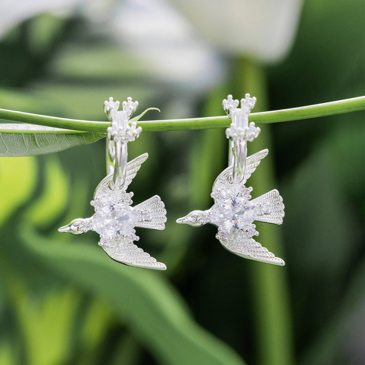 Selenichast Swallow Huggie Earrings