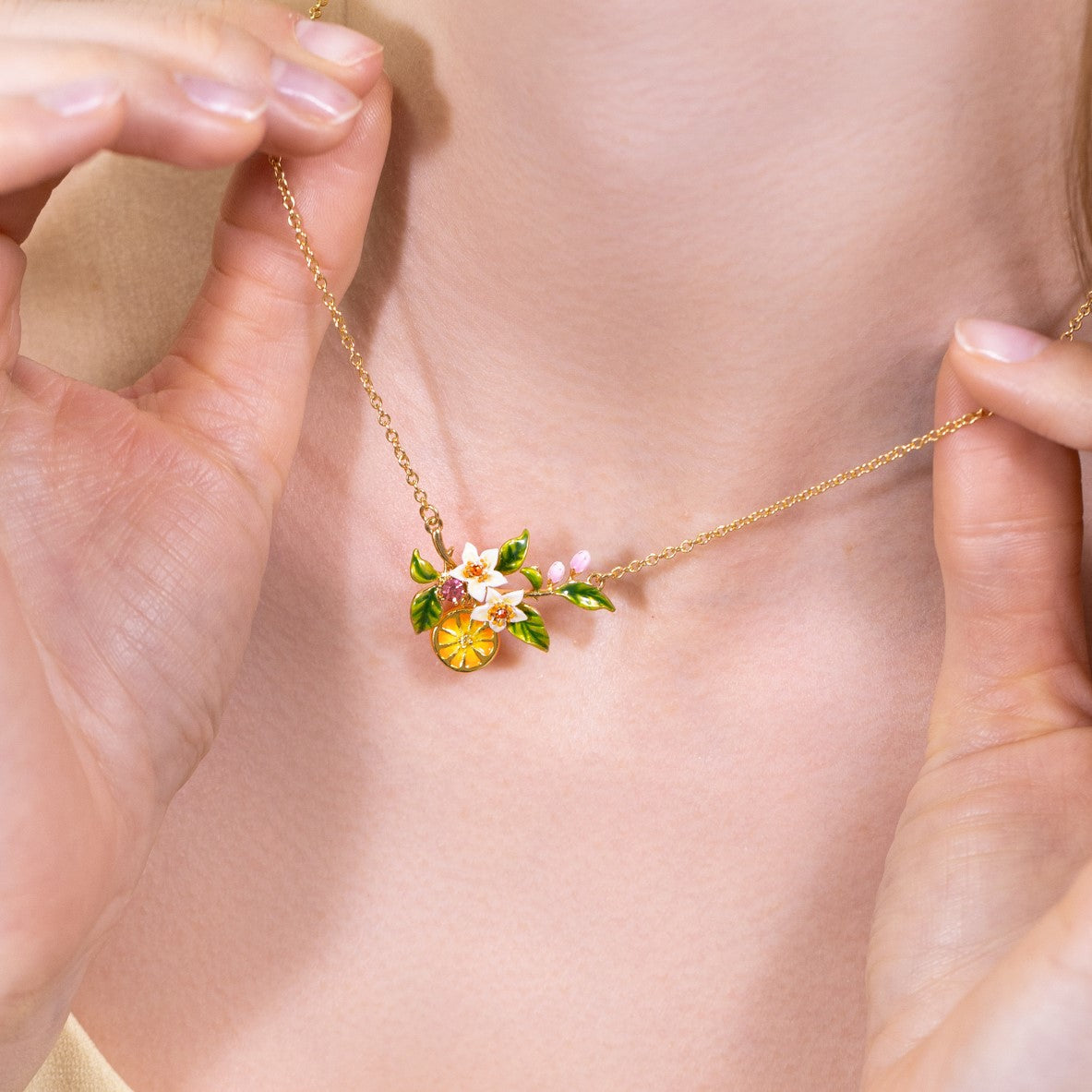 Orange Blossom Necklace Gold Necklace