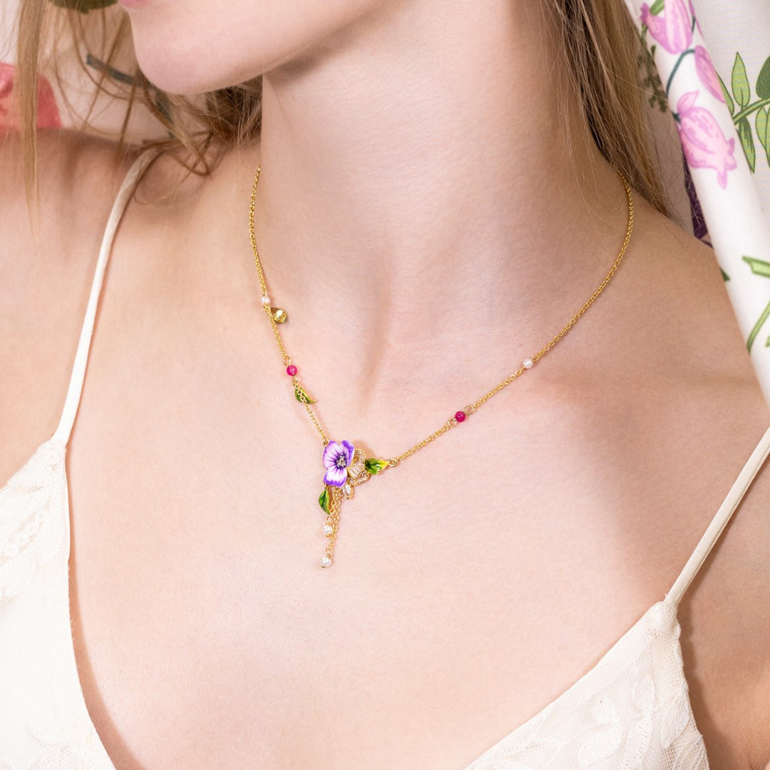 Gold Flower Necklace Flower Jewelry