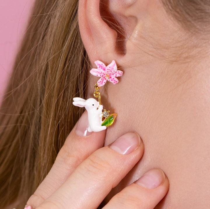 Rabbit Earrings Lily of the valley Earrings 