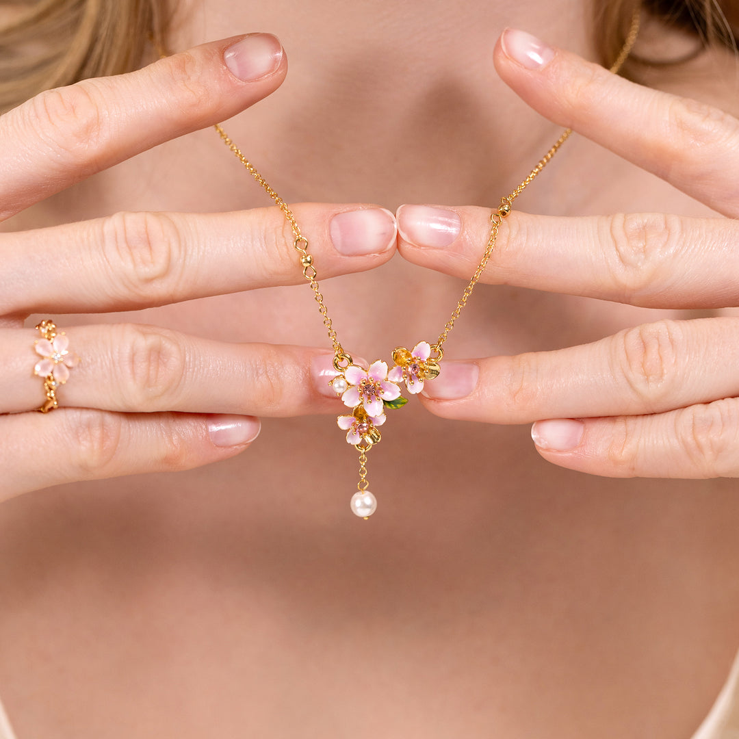 Sakura Enamel Necklace