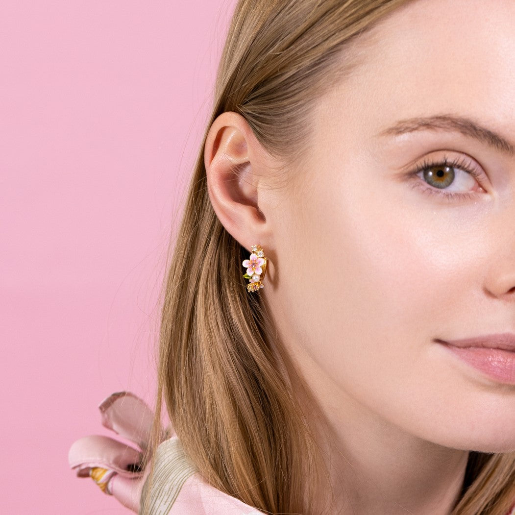 Sakura Hoop Earrings Cute Jewelry Gifts for Her