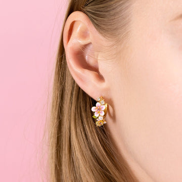 Sakura Flower Earrings Spring Jewelry