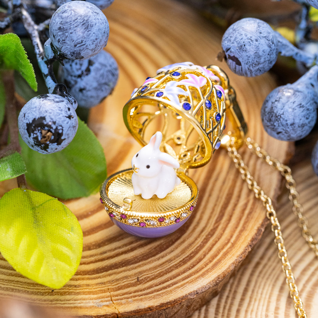 Rabbit Egg Locket Necklace