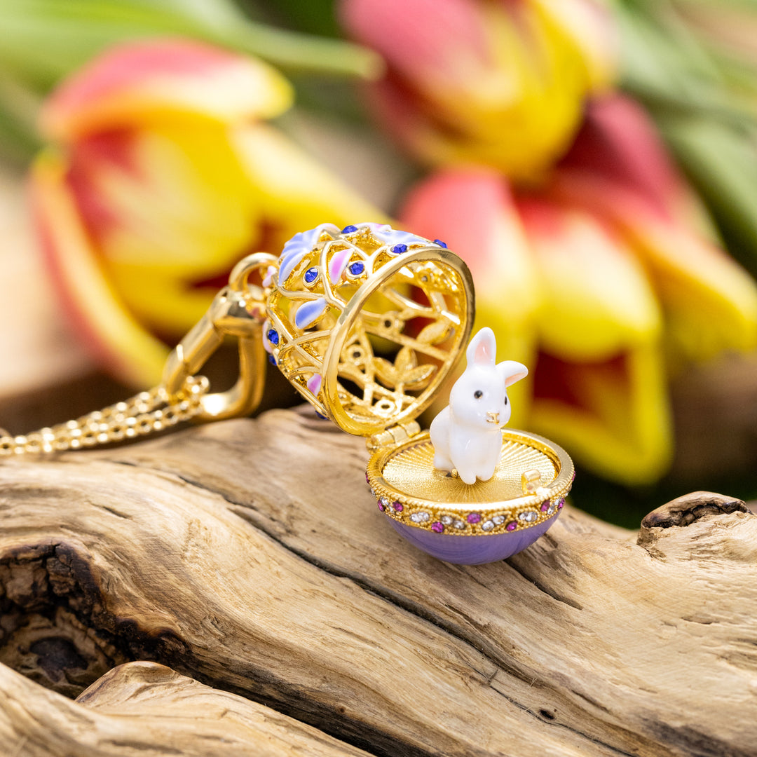 Rabbit Egg Locket Necklace