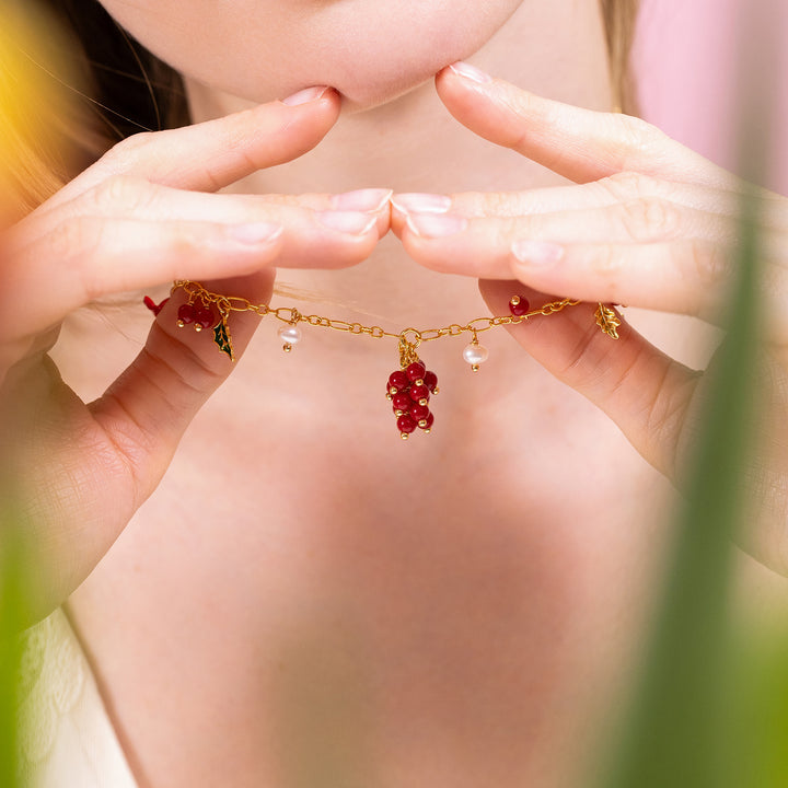 Cranberry Charm Necklace