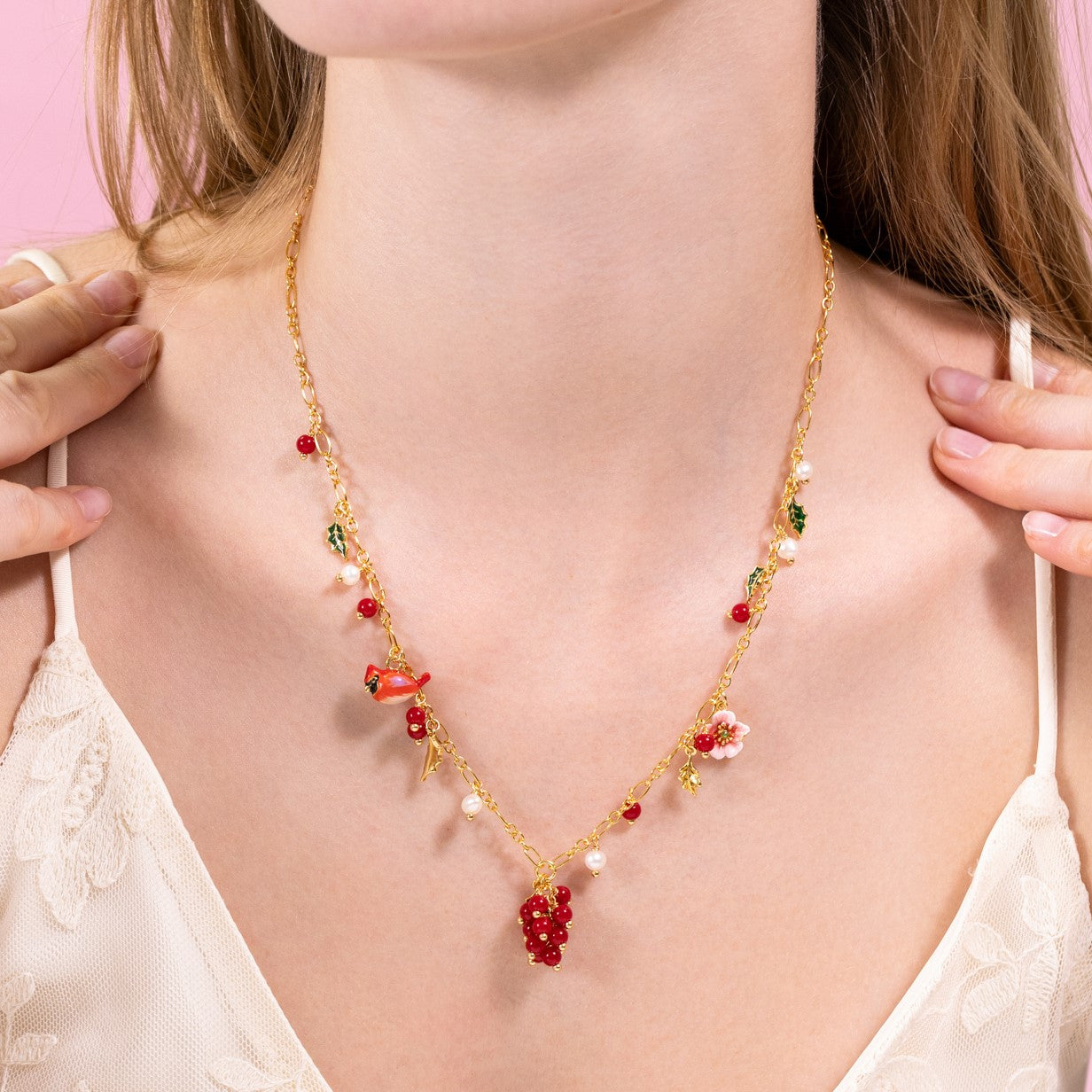 Charm Necklace Enamel Jewelry