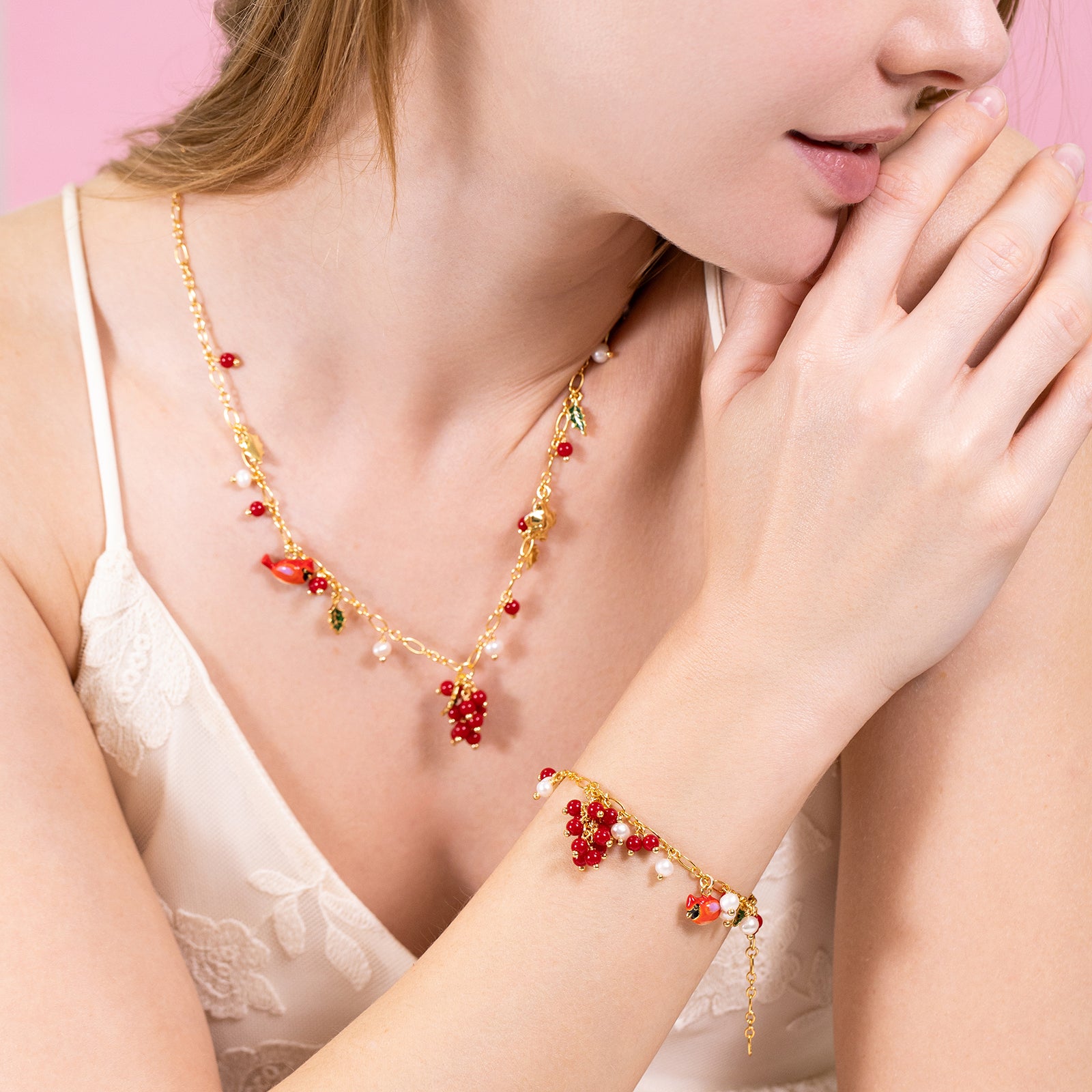 Gold Cranberry Bracelet 