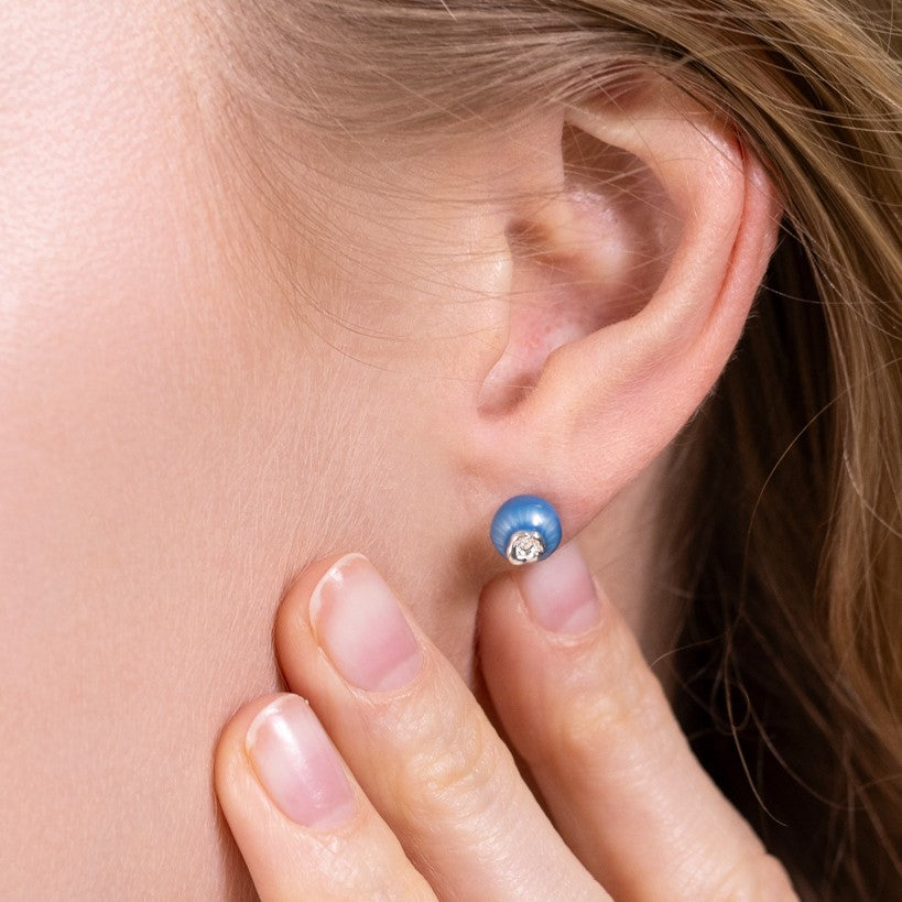 Blueberry Earrings Enamel Jewelry