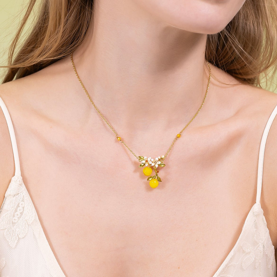 Lemon Necklace Summer Jewelry