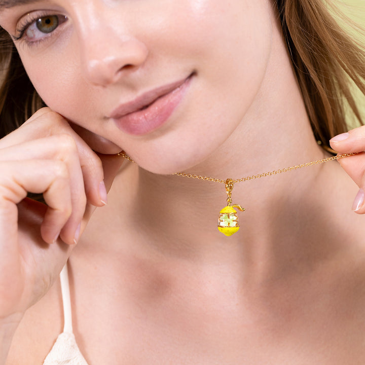 Lemon Clover Necklace Gift