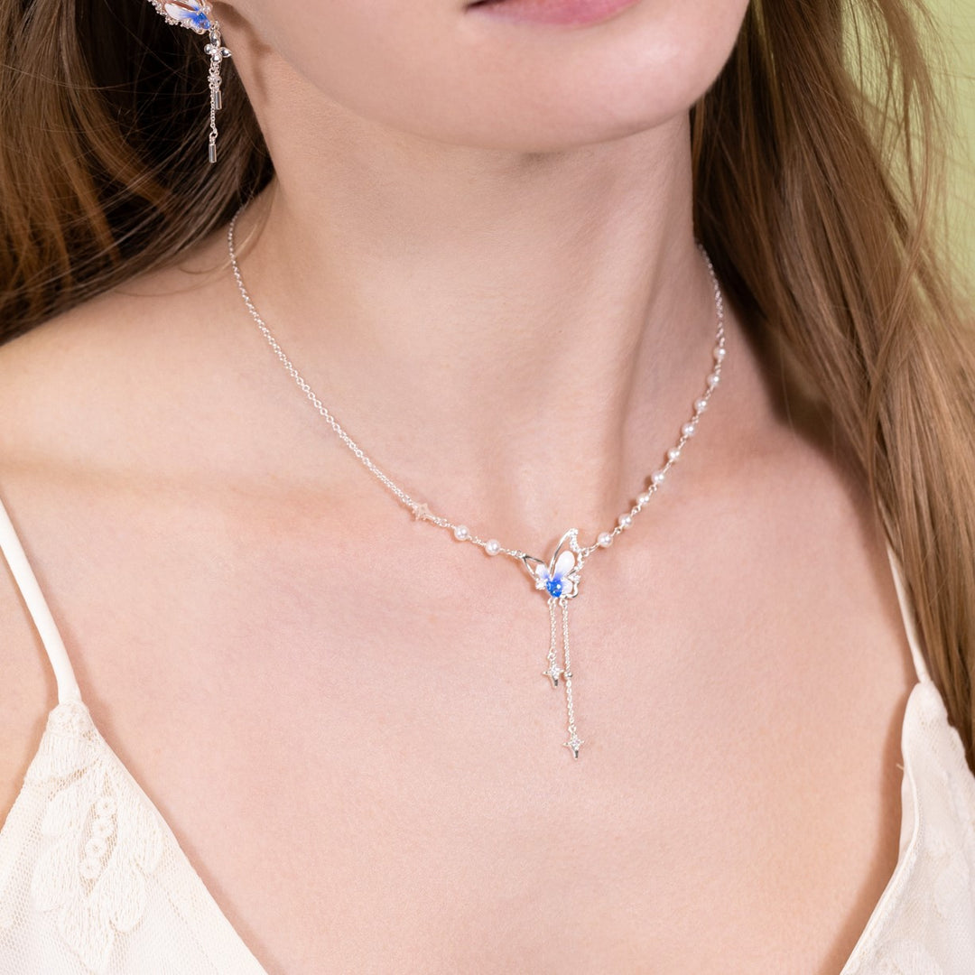 Y Necklace Mother of Pearl Jewelry 