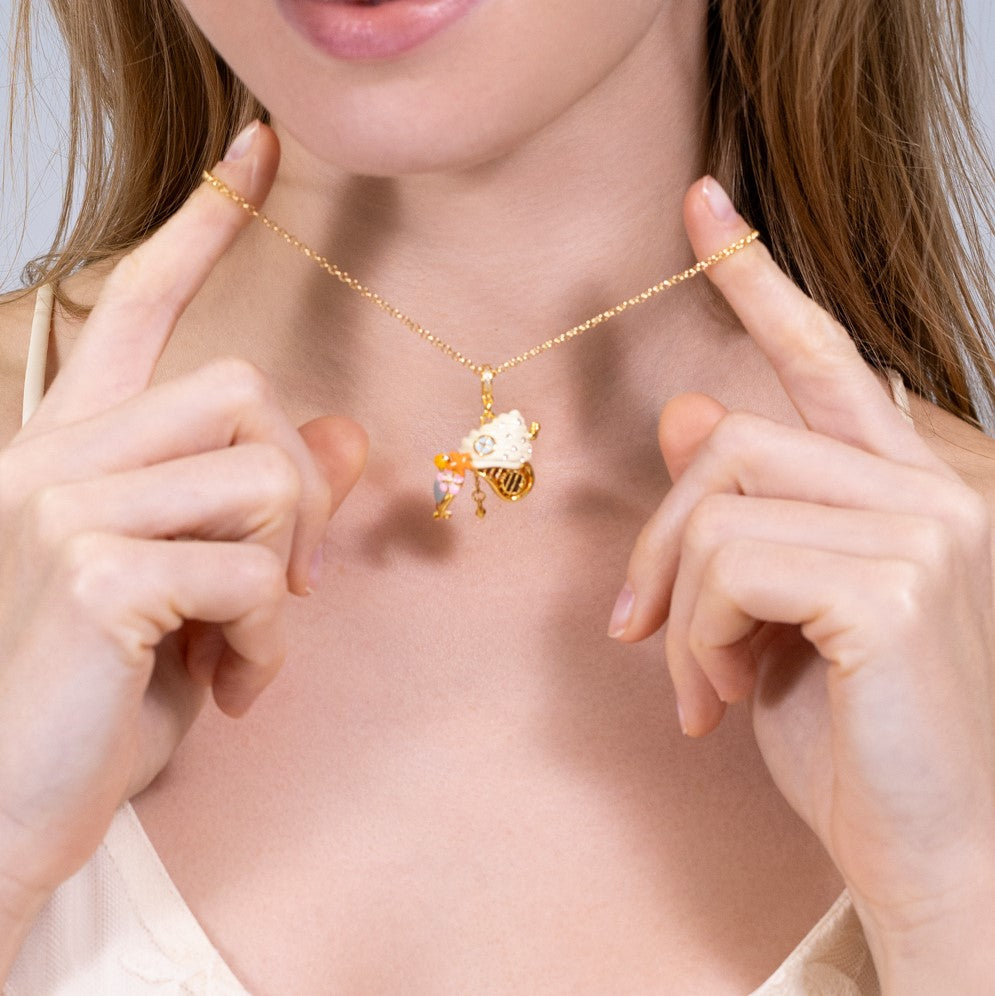 Seashell Locket Necklace Long Necklace 