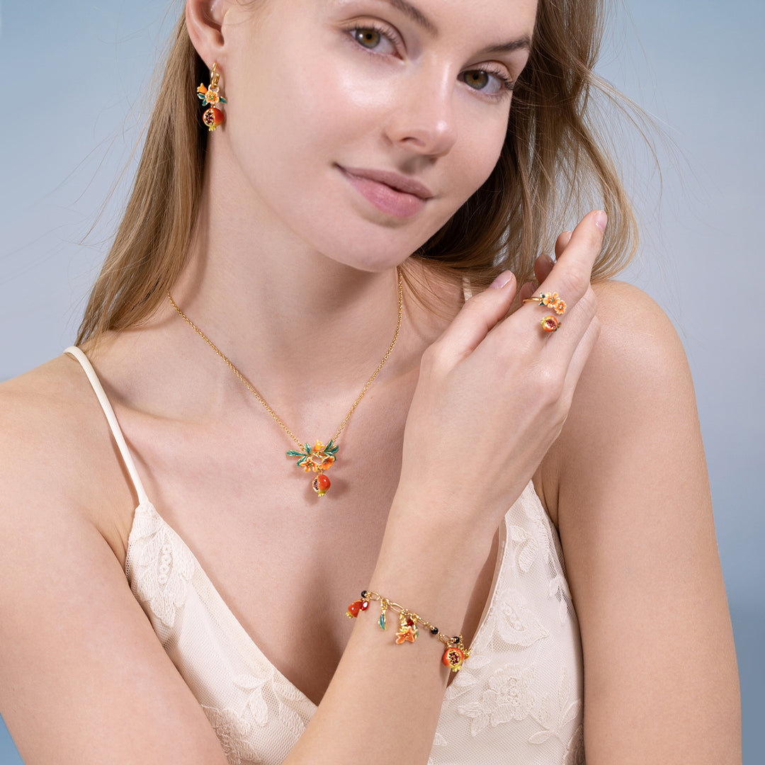 Pomegranate Flower Earrings